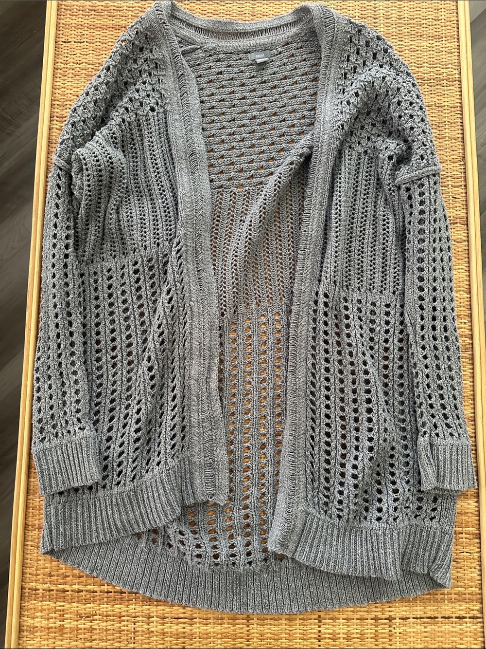 aerie Open-Knit Gray Women’s Cardigan
